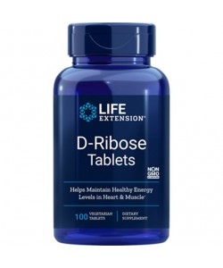 Life Extension D-Ribose Tablets, 100 vege tabs (Expiry: Jul 2026)